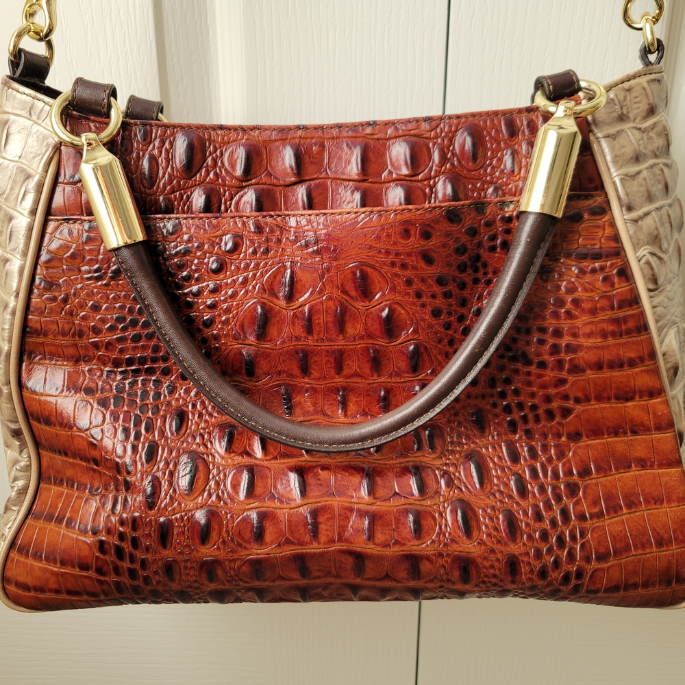 Brahmin RUBY PECAN AZUMA Satchel Shoulder Bag Crossbody - Picture 4 of 8